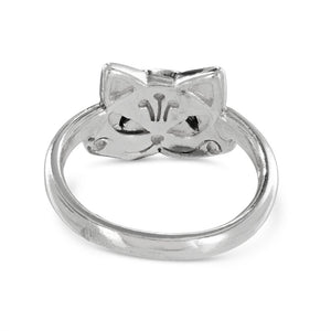 SILVER CAT RING - Amabis