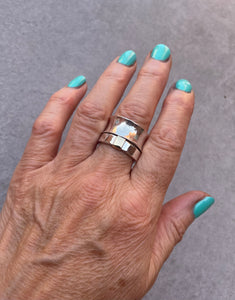 SILVER CONCAVE RING