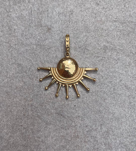 Gold plated silver sunburst