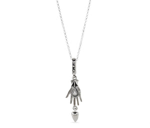 Hand with heart dangle