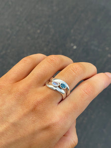 Moonstone wave ring