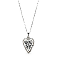 Load image into Gallery viewer, Flower heart pendant

