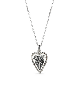 Flower heart pendant