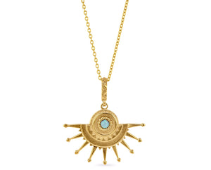 Gold plated silver sunburst