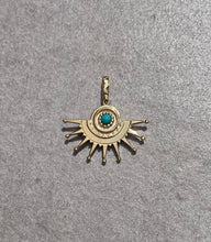 Load image into Gallery viewer, Gold plated silver sunburst
