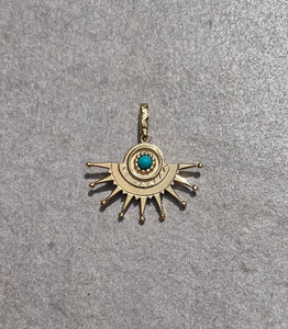 Gold plated silver sunburst