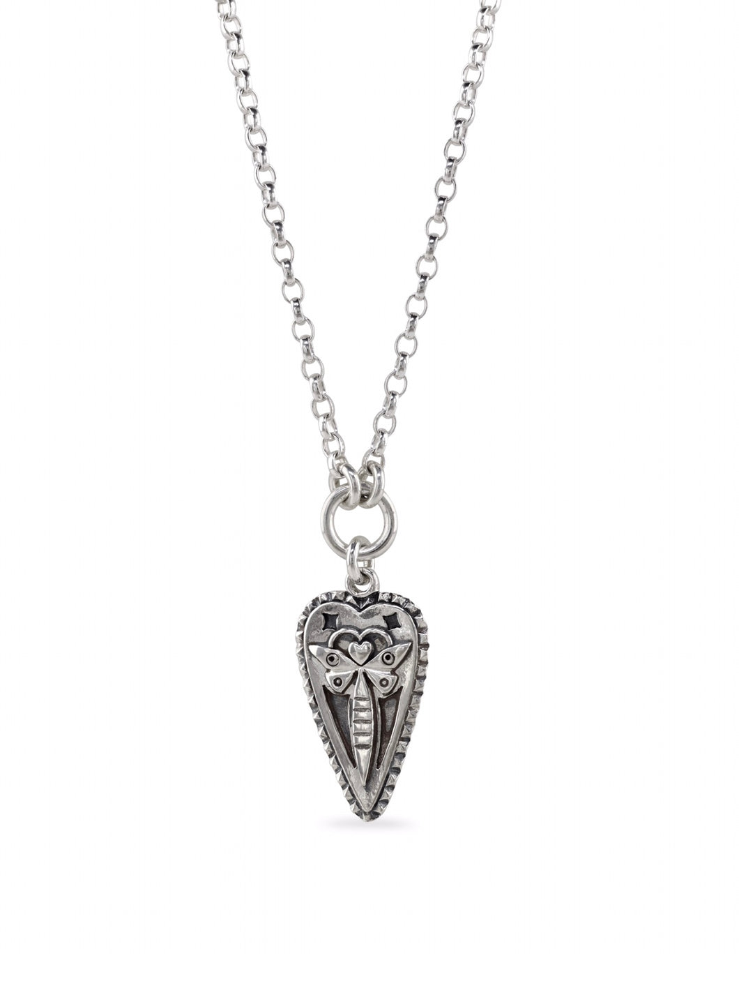 Dragonfly heart necklace