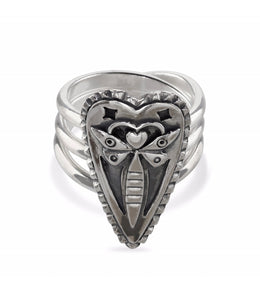 Dragonfly heart ring