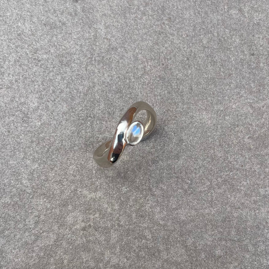 Moonstone wave ring