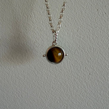 Load image into Gallery viewer, Tiger’s Eye Spinning sphere pendant
