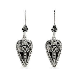 MAYFLY HEART DROP EARRING