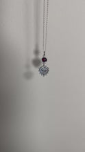 Load and play video in Gallery viewer, Eye heart pendant with stone
