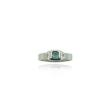 Load image into Gallery viewer, TEAL TOURMALINE AND DIAMOND RING
