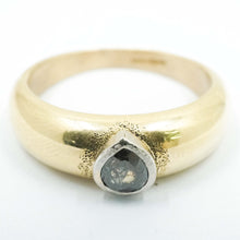 Load image into Gallery viewer, 9ct GOLD RING WITH SALT AND PEPPER DIAMOND
