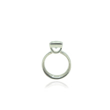 Load image into Gallery viewer, SILVER &amp; QUARTZ SQUARE GREEN QUARTZ RING
