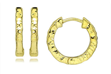 GOLD PLATED TEXTURED HUGGIES