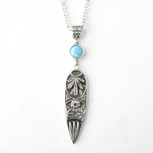 TEARDROP CLAW WITH OPAL PENDANT