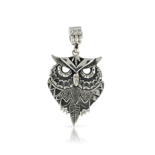 SILVER OWL PENDANT - Amabis