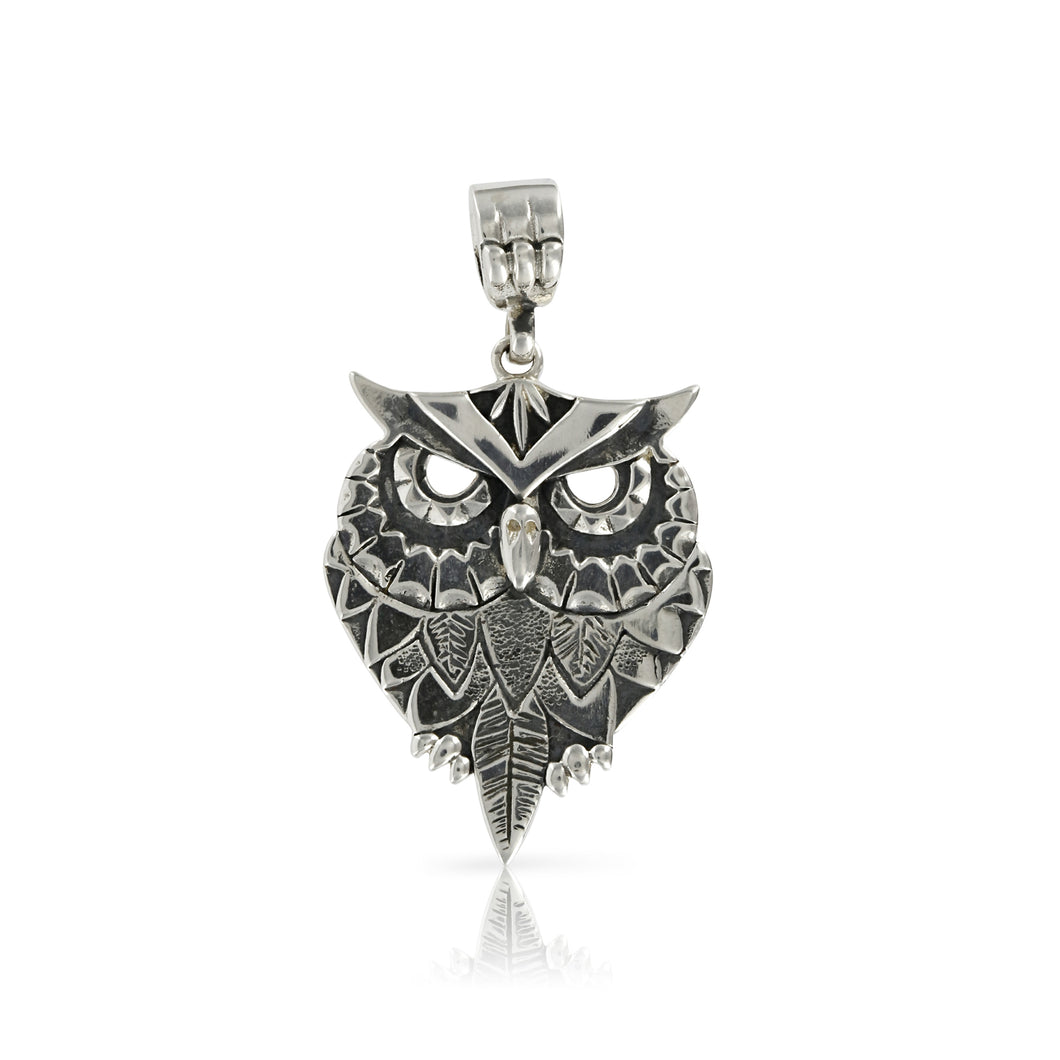 SILVER OWL PENDANT - Amabis