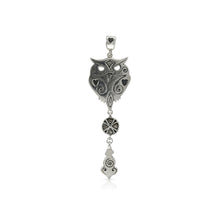 Load image into Gallery viewer, SILVER OWL WITH BEAD AND MOUSE - Amabis
