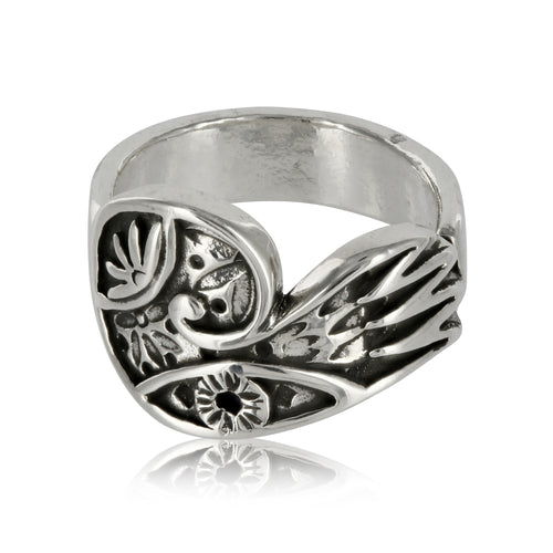 SILVER WING RING - Amabis