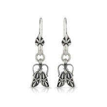 Load image into Gallery viewer, SILVER BUG DROP EARRINGS - Amabis
