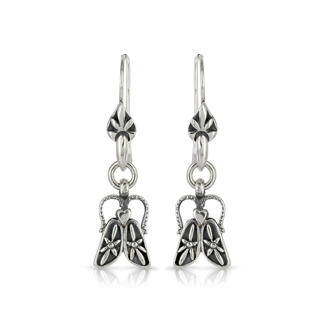 SILVER BUG DROP EARRINGS - Amabis