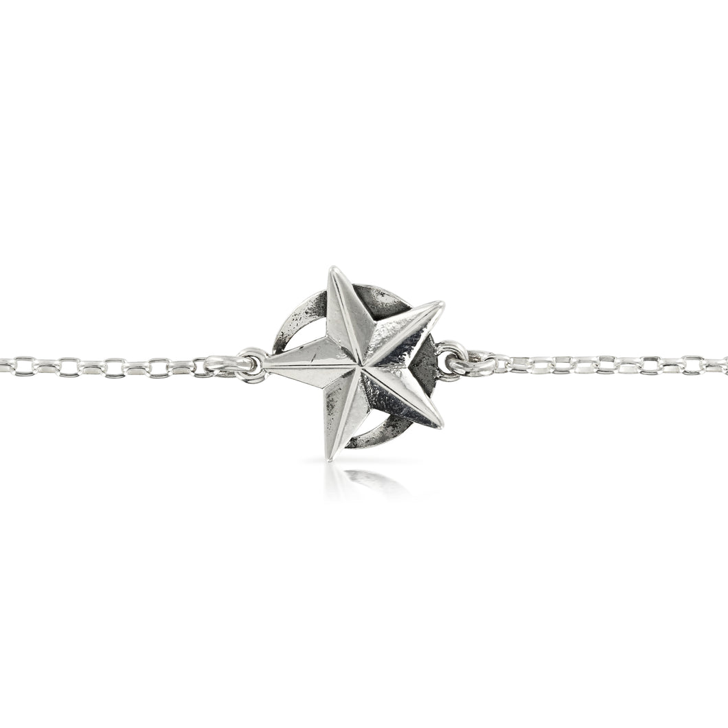 SILVER STAR AND MOON BRACELET - Amabis
