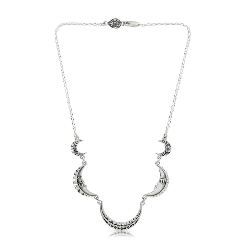 SILVER MOONS NECKLACE - Amabis