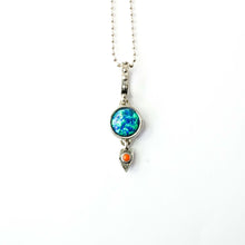 Load image into Gallery viewer, PEACOCK OPAL &amp; CORAL PENDANT
