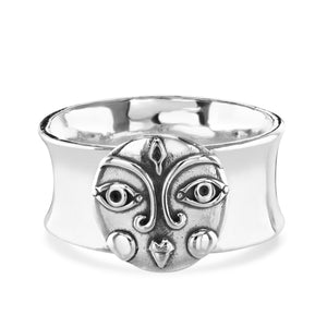 SILVER MOON RING - Amabis