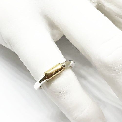 GOLD TUBE RING - Amabis