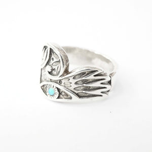 SILVER WING AND OPAL RING