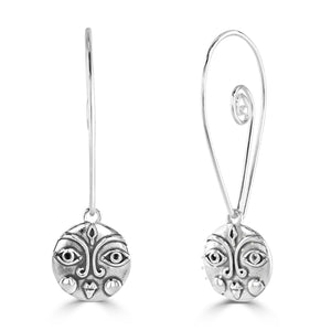 SILVER SUN DROP EARRINGS - Amabis