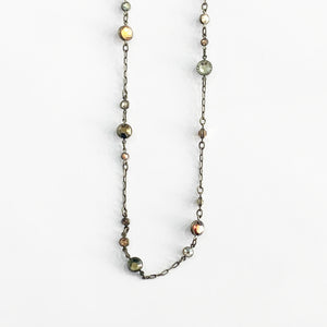 LONG INTERVAL GEM NECKLACE