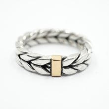 Load image into Gallery viewer, GOLD AND SILVER PLAIT RING
