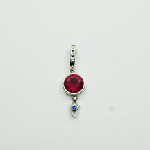 Load image into Gallery viewer, RUBY PENDANT &amp; BLUE CRYSTAL
