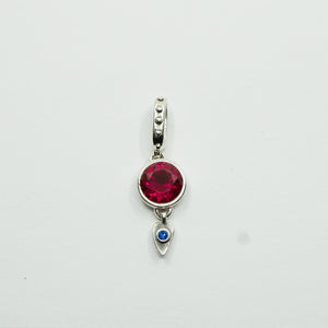 RUBY PENDANT & BLUE CRYSTAL