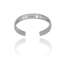 Load image into Gallery viewer, D Shape Silver Torque Bangle - Amabis
