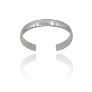 D Shape Silver Torque Bangle - Amabis